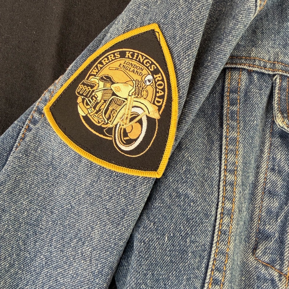 Harley Davidson Y2K Jean Jacket Denim Vintage Bike Week Pins Large Biker Club - Picture 6 of 9